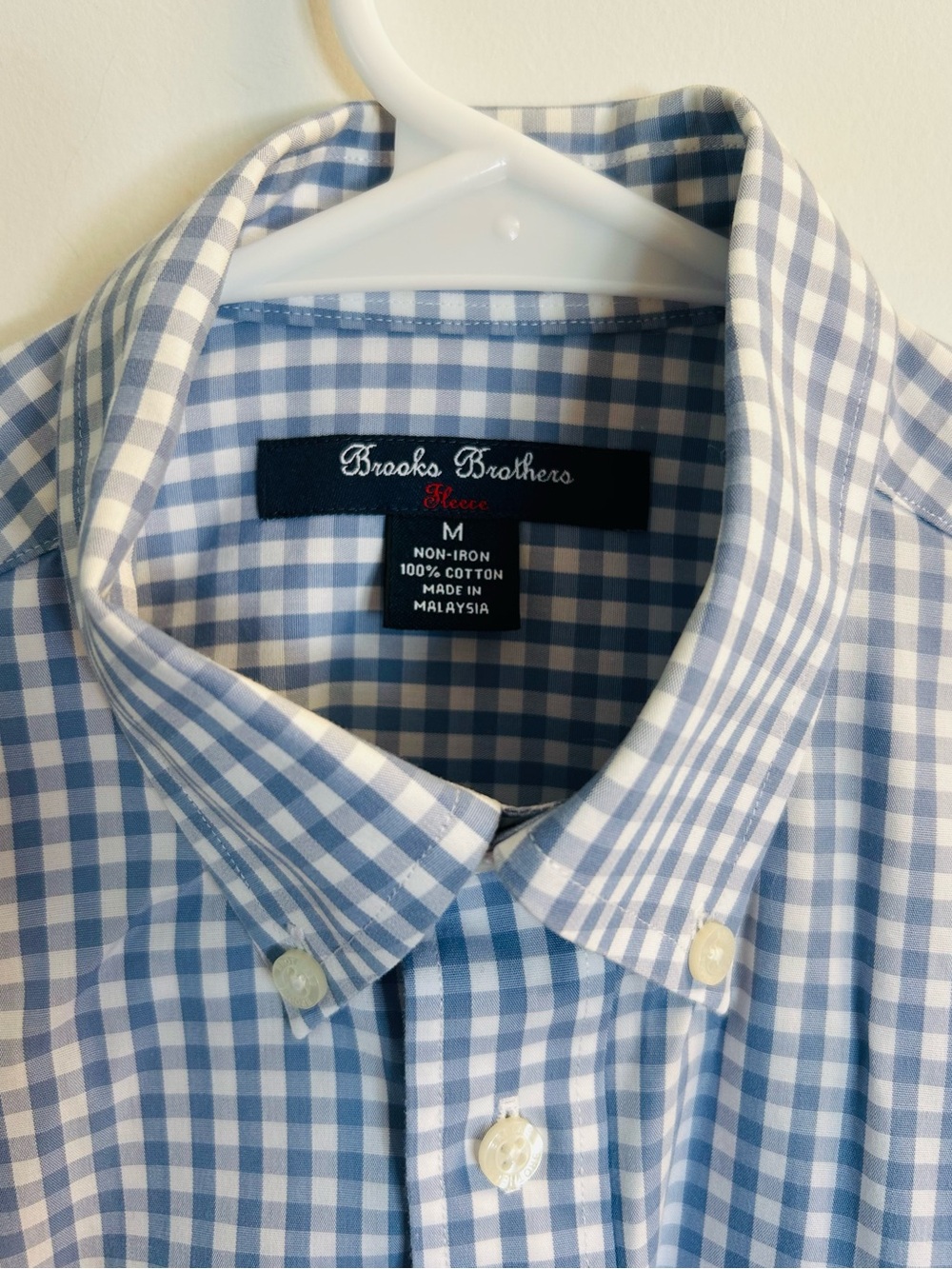 Brooks Brothers Boys’ Blue Gingham Check Cotton Button-Down Dress Shirt